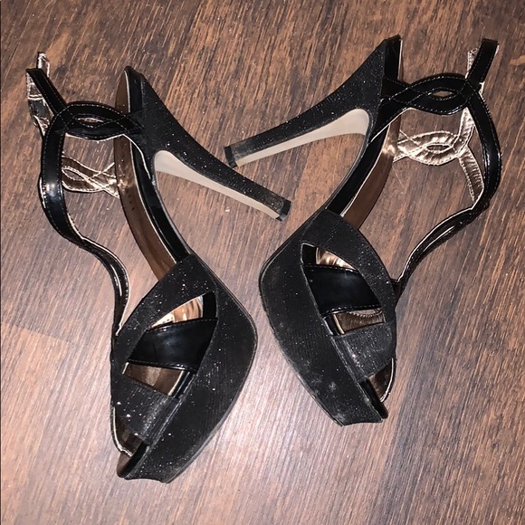 Madden Girl black sparkly heels 8.5 - Picture 2 of 7